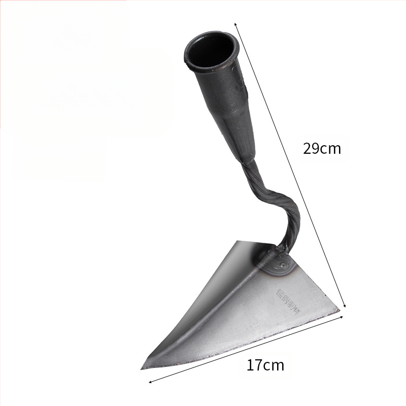 Rankinis kanalo kultivatorius su kriaušės formos galvute, mangano plienas, trikampė smaigalio galvutė