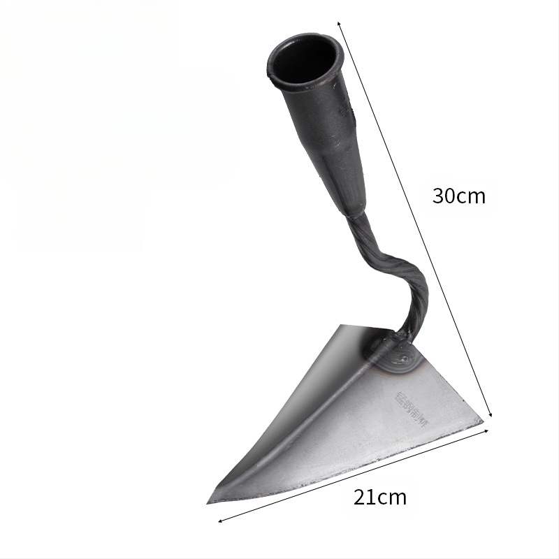 Rankinis kanalo kultivatorius su kriaušės formos galvute, mangano plienas, trikampė smaigalio galvutė