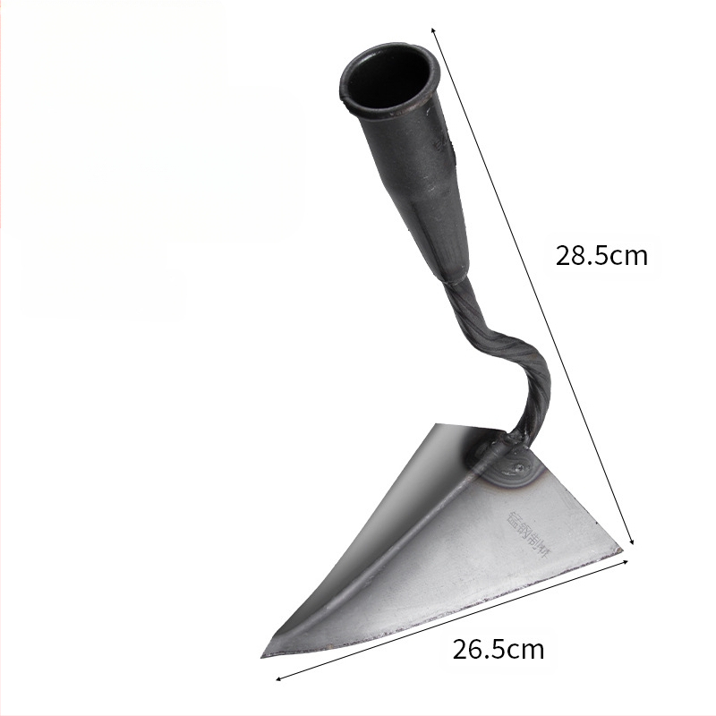 Rankinis kanalo kultivatorius su kriaušės formos galvute, mangano plienas, trikampė smaigalio galvutė