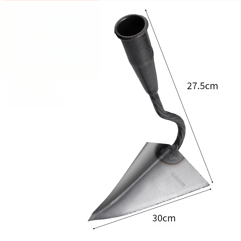 Rankinis kanalo kultivatorius su kriaušės formos galvute, mangano plienas, trikampė smaigalio galvutė