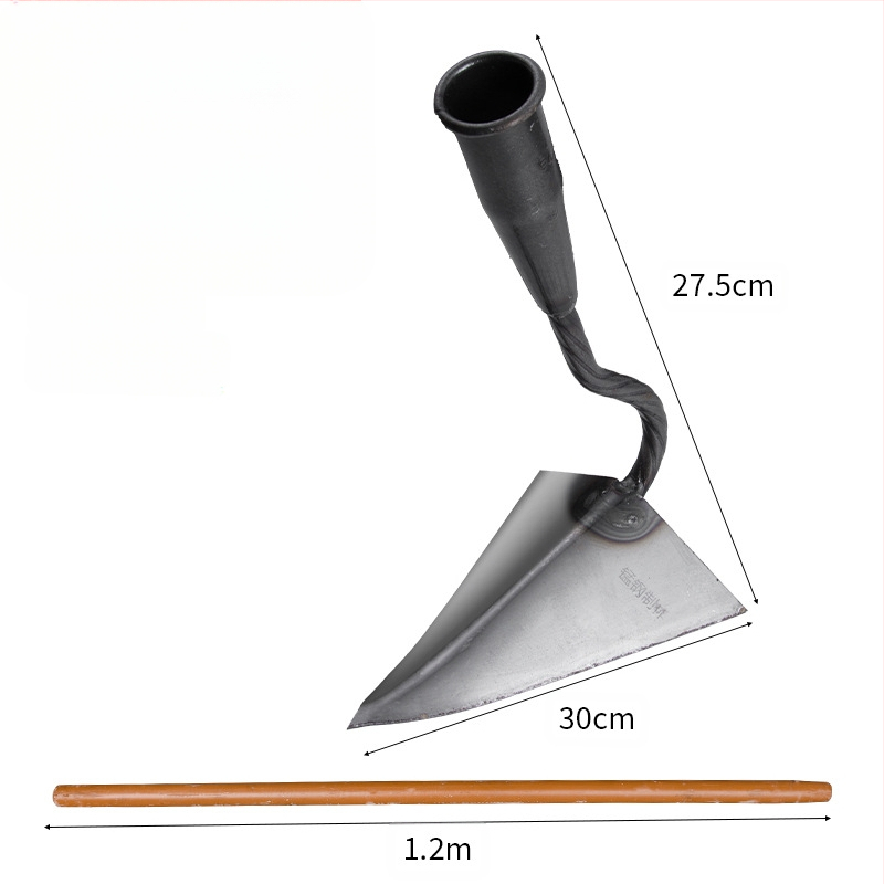 Rankinis kanalo kultivatorius su kriaušės formos galvute, mangano plienas, trikampė smaigalio galvutė