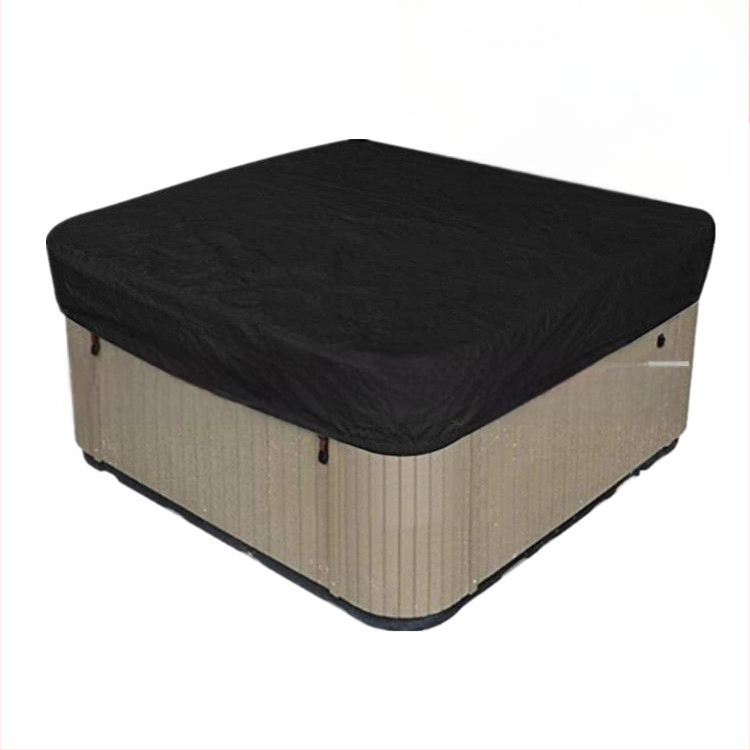 Ārējais vannas vāks, 210D sudraba pārklājums ūdensdrošs Oxford audums, kvadrāta forma, demontējams, ar ūdensnecaurlaidīgu uzglabāšanas somu ar rāvējslēdzēju