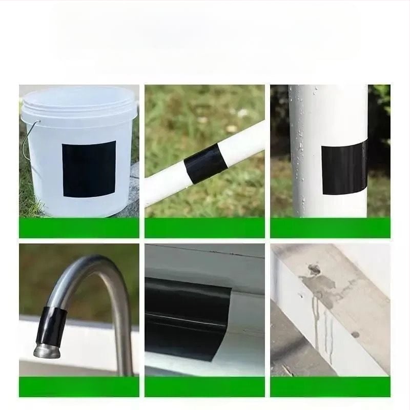 Vandentiekio vamzdžių nuotėkio juosta, atspari vandeniui, aukšto klampumo klijai