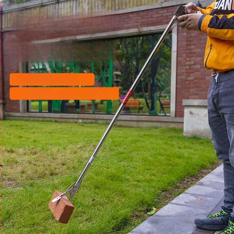 Plastmasas teleskopisks klips ar garu rokturi higiēnai tualetes tīrīšanai