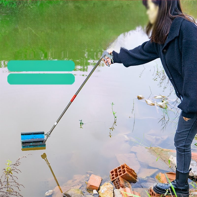 Plastmasas teleskopisks klips ar garu rokturi higiēnai tualetes tīrīšanai