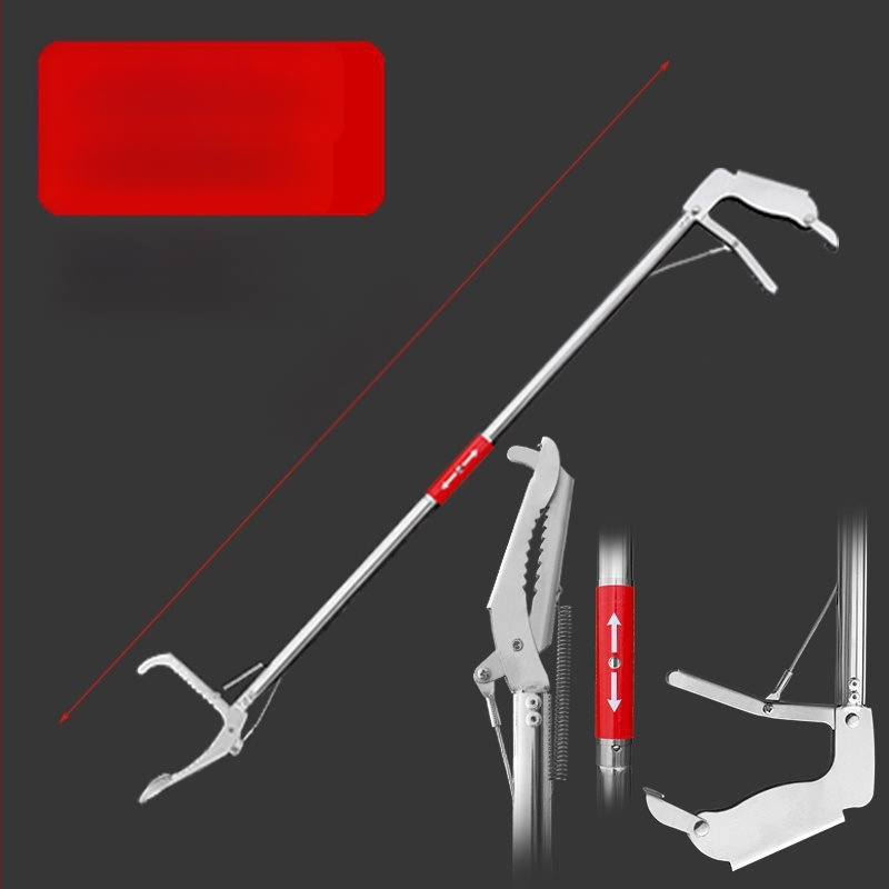 Plastmasas teleskopisks klips ar garu rokturi higiēnai tualetes tīrīšanai