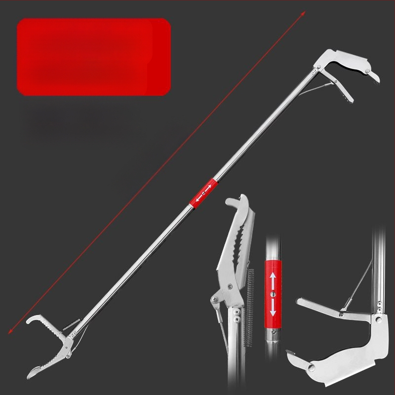 Plastmasas teleskopisks klips ar garu rokturi higiēnai tualetes tīrīšanai