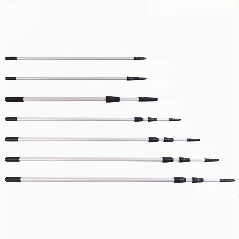 Χειροκίνητο σετ εργαλείων καθαρισμού παραθύρων με τηλεσκοπικό κοντάρι — ξύστρα για γυαλί, βούρτσα και σφουγγάρι (πολυπροπυλένιο)