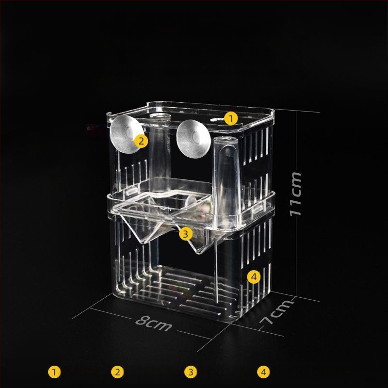 Κουτί αναπαραγωγής γκουπι, πλαστικό απομονωτικό ενυδρείου, για ωοτοκία και εκκόλαψη, κατάλληλο για μικρά ψάρια