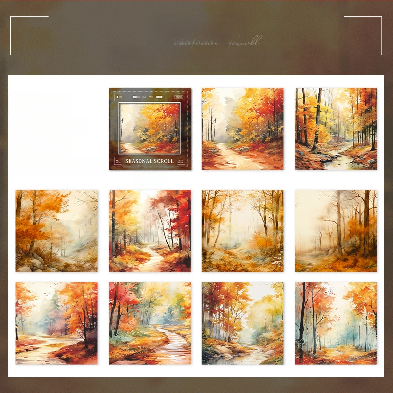 Χαρτί φόντου ημερολογίου — A Beautiful Day, σειρά Seasonal Picture Scroll με θέμα τοπίο, ελαφρύ χαρτί, διαδικασία εκτύπωσης, χωρίς λογότυπο, χωρίς εξατομίκευση