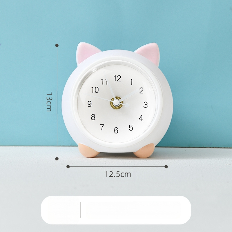 Vaikų stalo laikrodis su taupymo dėžute ir naktiniu apšvietimu, baterijomis maitinamas mechaninis judesys, vienpusis plastikinis korpusas, animacinio stiliaus