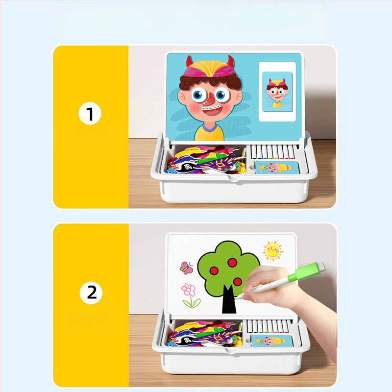 Interesting DIY Plastikiniai Magnetiniai 3D Puzzle Blokai Vaikams 4–6 Metų