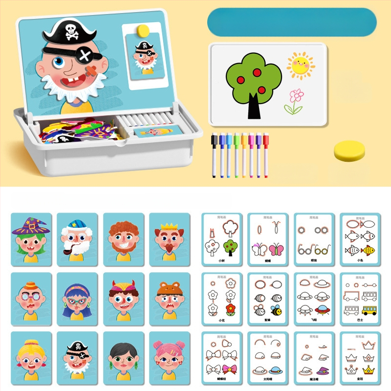 Interesting DIY Plastikiniai Magnetiniai 3D Puzzle Blokai Vaikams 4–6 Metų