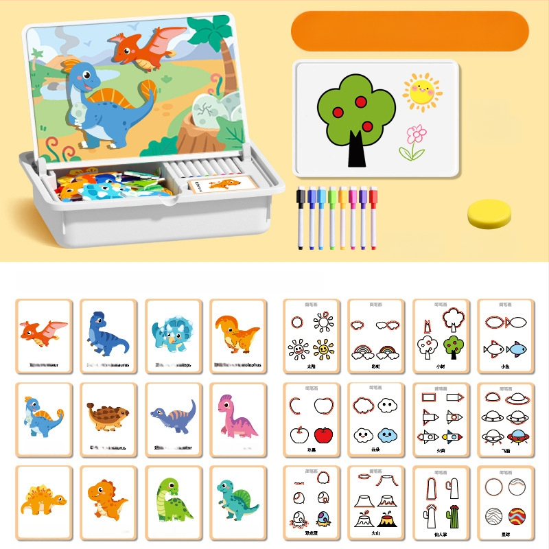 Interesting DIY Plastikiniai Magnetiniai 3D Puzzle Blokai Vaikams 4–6 Metų