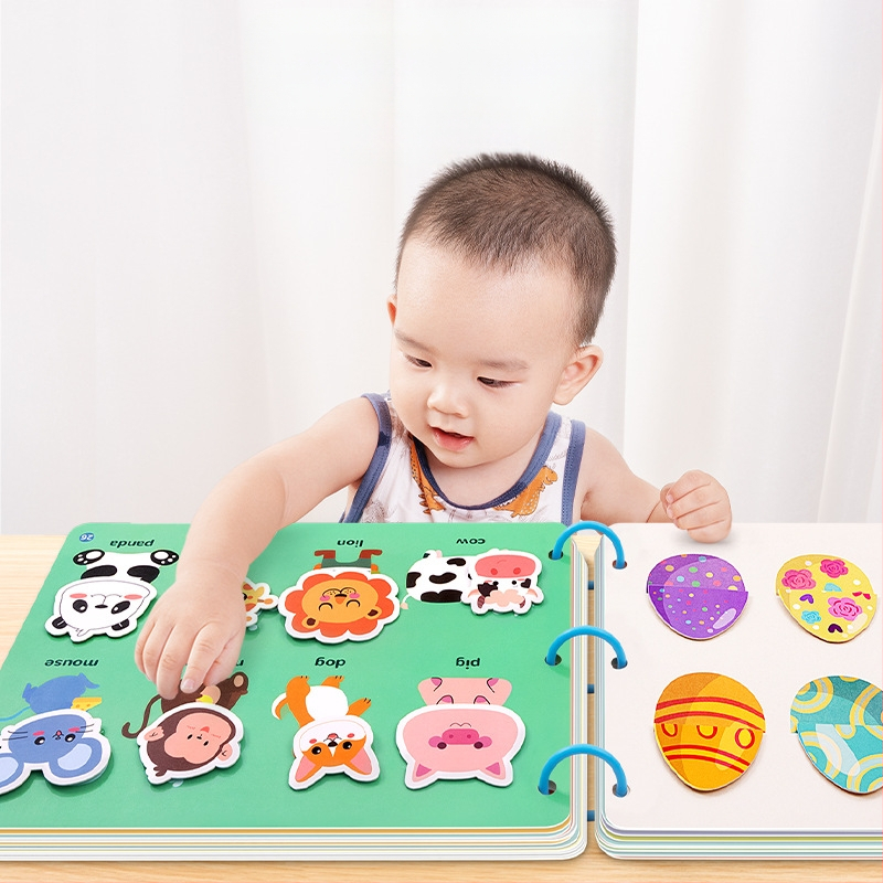 Izglītojošā klusā grāmata bērniem 4–6 gadu vecumā – kognitīvā attīstība, roku-acu koordinācija, plēšanas un līmēšanas uzdevumi