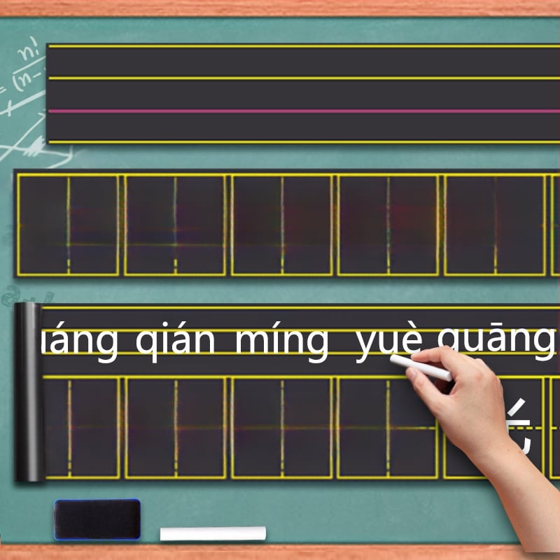 Magnėzinė rašomoji lenta su mediniu paneliu, vienpusė; prekė Other; specifikacija Other; rašymo tinkleliai su keturiomis ir trimis eilutėmis