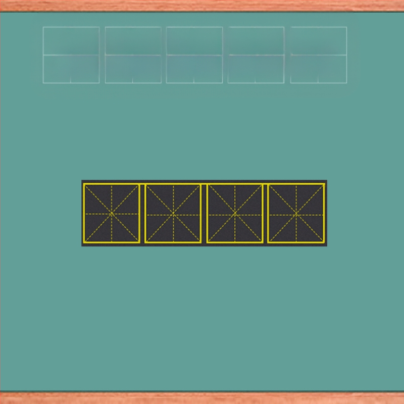 Magnėzinė rašomoji lenta su mediniu paneliu, vienpusė; prekė Other; specifikacija Other; rašymo tinkleliai su keturiomis ir trimis eilutėmis