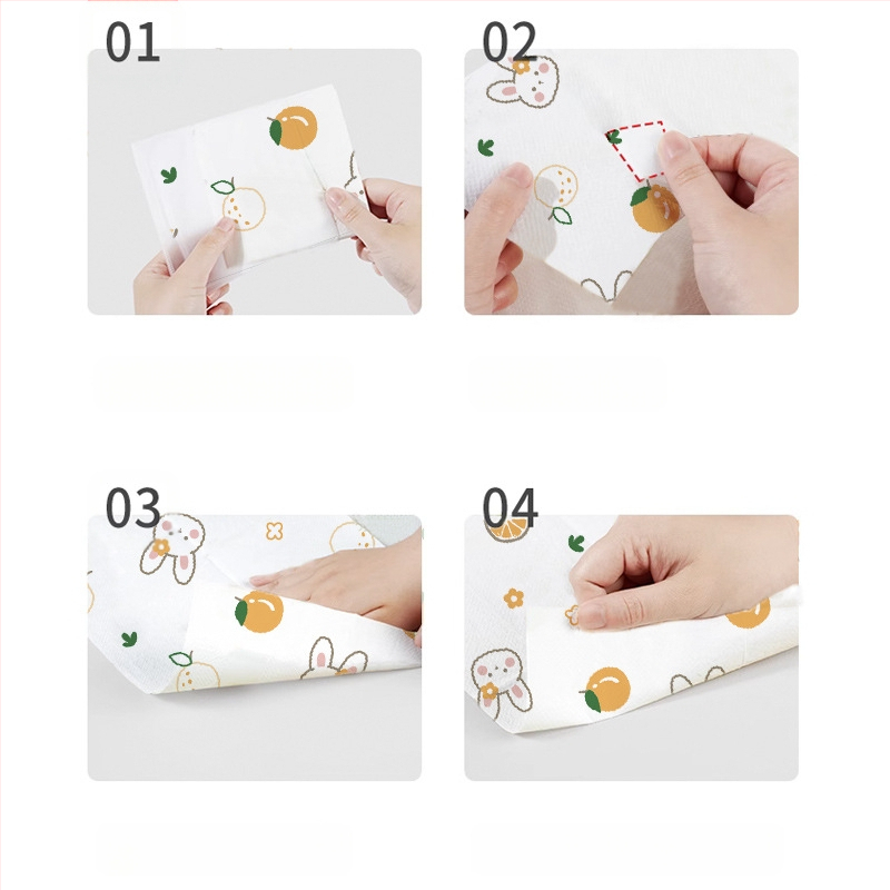 Vienkartinis stalo kilimėlis kūdikiams – popierius; atsparus vandeniui, dėmėms ir aliejui; logotipo pritaikymas; prekinis ženklas Doctor Jiao; Placemat serija; išleistas 2023.