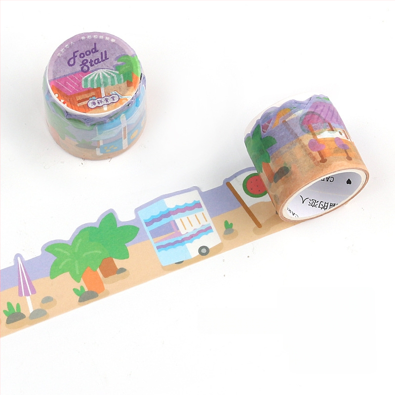 Letter of Lovers washi lente - Sea Breeze Island Drift Series, garums 3 m, platums 30 mm, biezums 0,04 mm