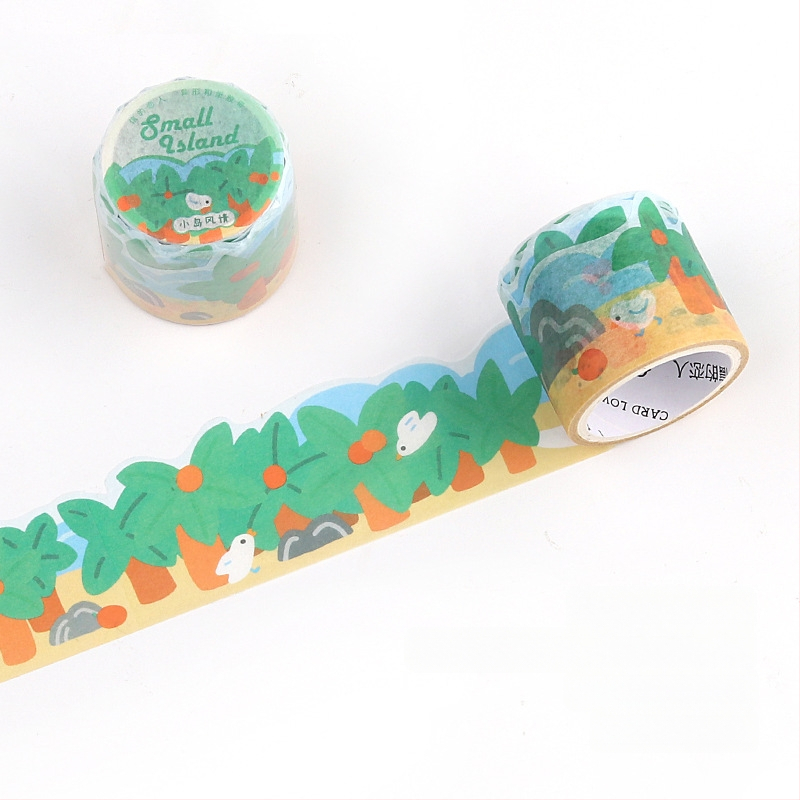 Letter of Lovers washi lente - Sea Breeze Island Drift Series, garums 3 m, platums 30 mm, biezums 0,04 mm