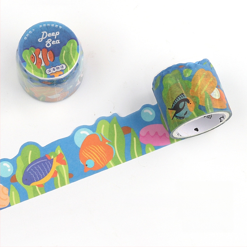 Letter of Lovers washi lente - Sea Breeze Island Drift Series, garums 3 m, platums 30 mm, biezums 0,04 mm