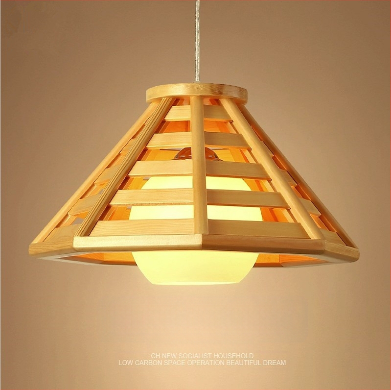 Viseća svjetiljka — moderan minimalistički stil, drveni umjetnički rad, 220V