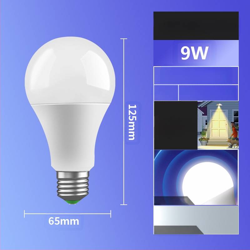 LED αισθητήρας λαμπτήρας, βάση E27, 85-265V, 180° δέσμη, IP30, PF 0.6