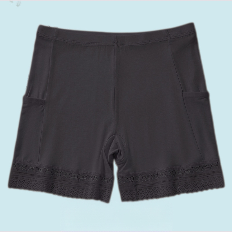 Moteriški viskozės nėriniai saugūs šortai su vidutiniu juosmeniu, medvilnės pamušalas, greitas džiovinimas