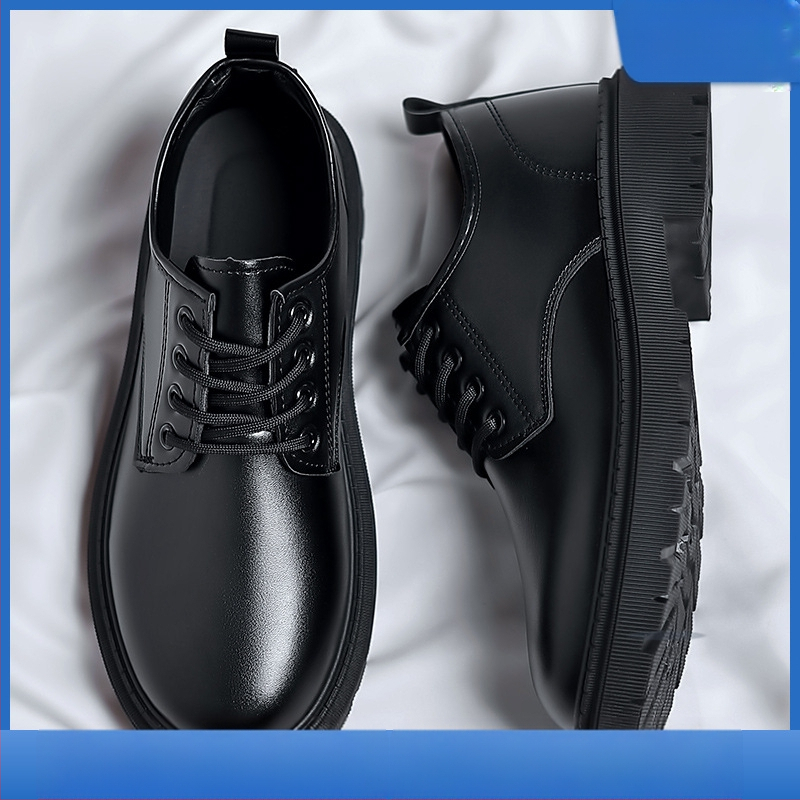 Vyriški batai iš mikropluošto odos, britų stilius, aukščio padidinimo funkcija, vulkanizuota pada, PU įdėklas