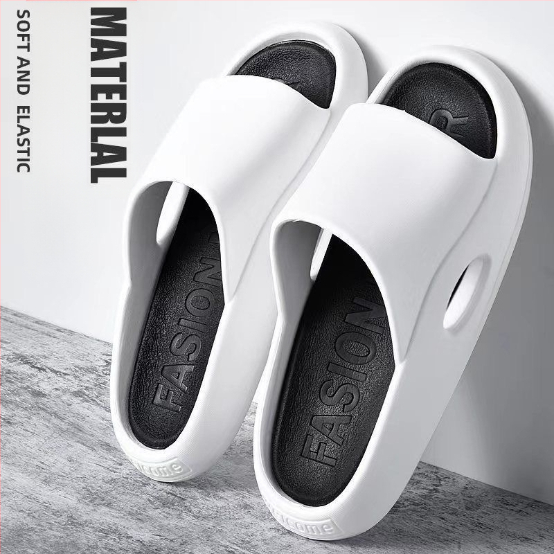 Unisex PVC šlepetės su stora įpurškiama padas vidaus ir lauko naudojimui, korėjietiško stiliaus vasaros sandalai