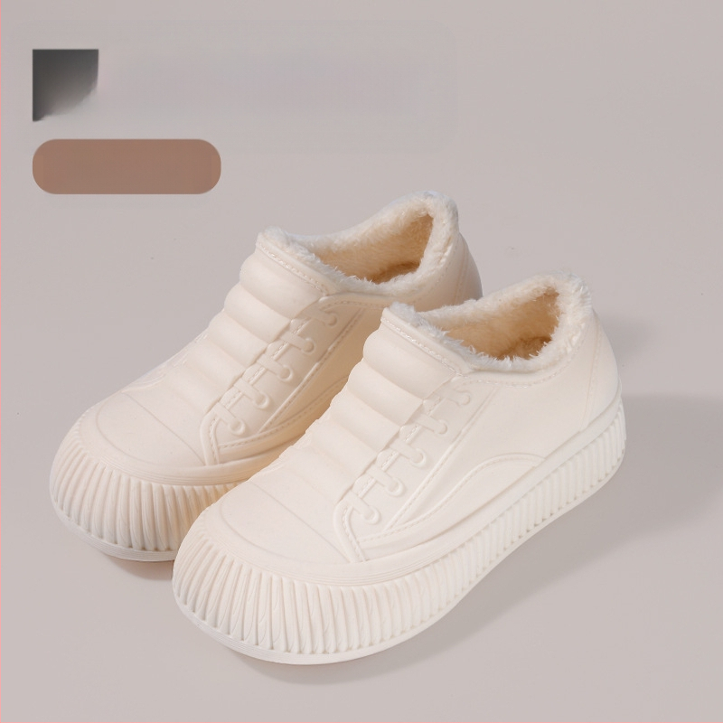 Sieviešu lietuszābaki - ūdensizturīgi PVC augšdaļa, zemāks augums, slip-on, zem papēža 1–3 cm