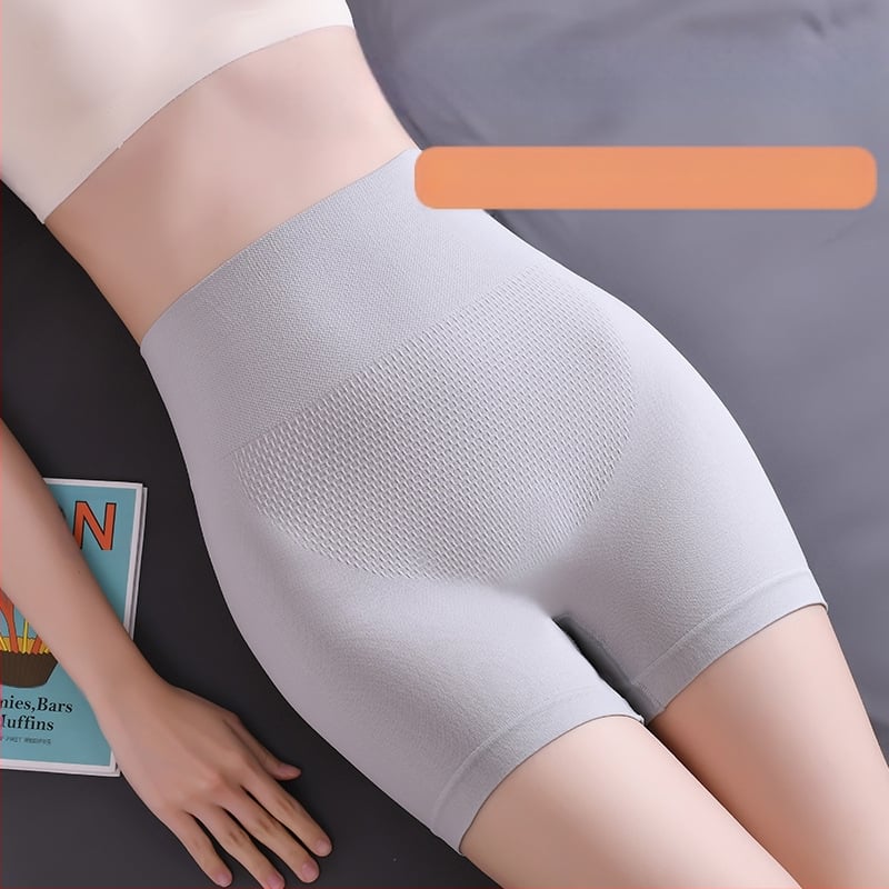 Be siūlių moterų boxer šortai su aukštu liemeniu, 3D honeycomb dizainas, nailono audinys, medvilninė įdaila kirkšnies srityje, klubo pakėlimas ir pilvo formavimas