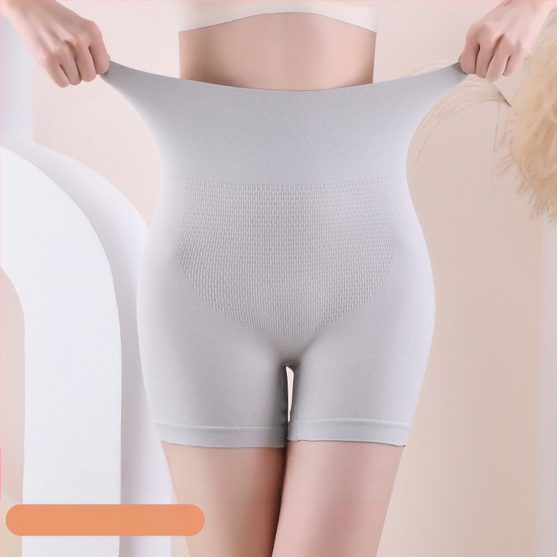 Be siūlių moterų boxer šortai su aukštu liemeniu, 3D honeycomb dizainas, nailono audinys, medvilninė įdaila kirkšnies srityje, klubo pakėlimas ir pilvo formavimas