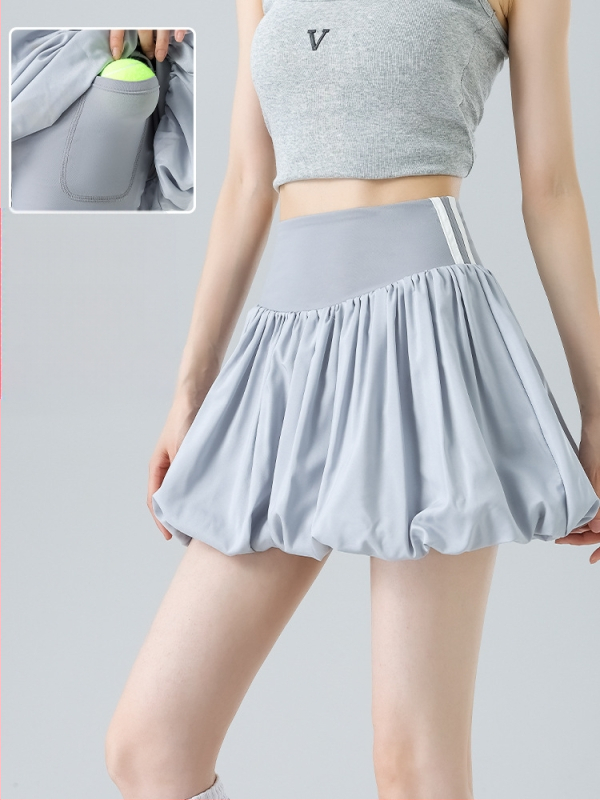 Φούστα με ψηλή μέση σε στυλ ανθοφόρων μπουτόν για γκολφ και τένις – ελαστικό ύφασμα, καλοκαιρινή χρήση, 2025