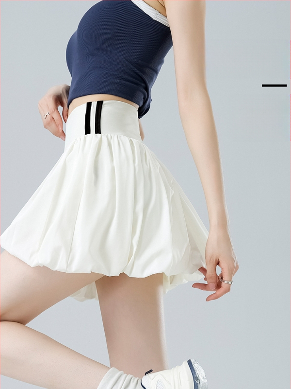 Φούστα με ψηλή μέση σε στυλ ανθοφόρων μπουτόν για γκολφ και τένις – ελαστικό ύφασμα, καλοκαιρινή χρήση, 2025