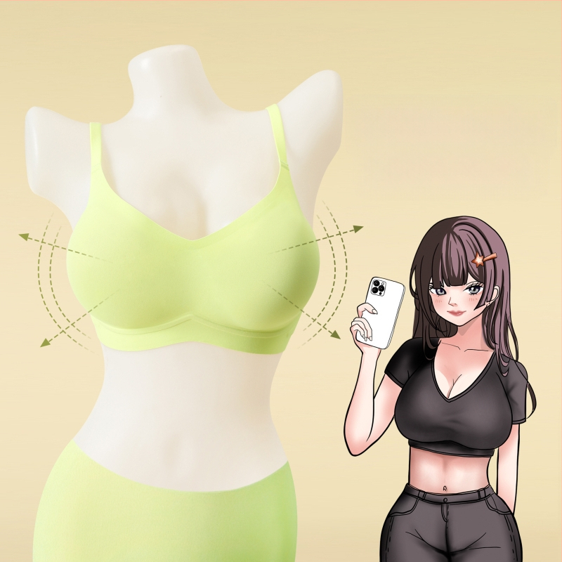 Bevielė Push-Up liemenėlė — audinys: nailonas; įdėklas: nailonas; plonos formos kaušės; fiksuoti dvigubi petnešėliai; nugaros užsegimas su keturiais kabliukais