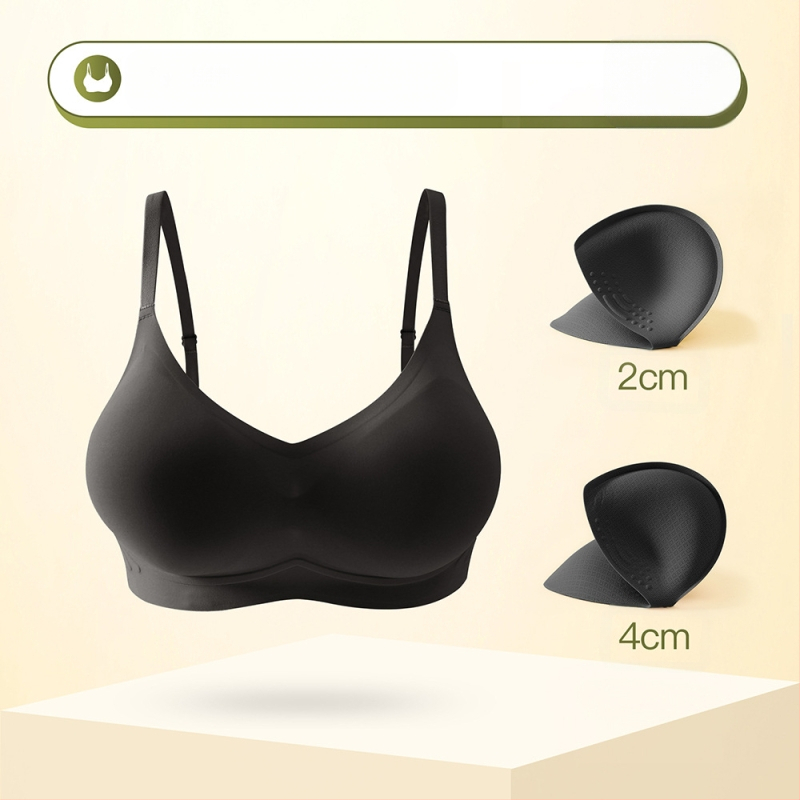 Bevielė Push-Up liemenėlė — audinys: nailonas; įdėklas: nailonas; plonos formos kaušės; fiksuoti dvigubi petnešėliai; nugaros užsegimas su keturiais kabliukais