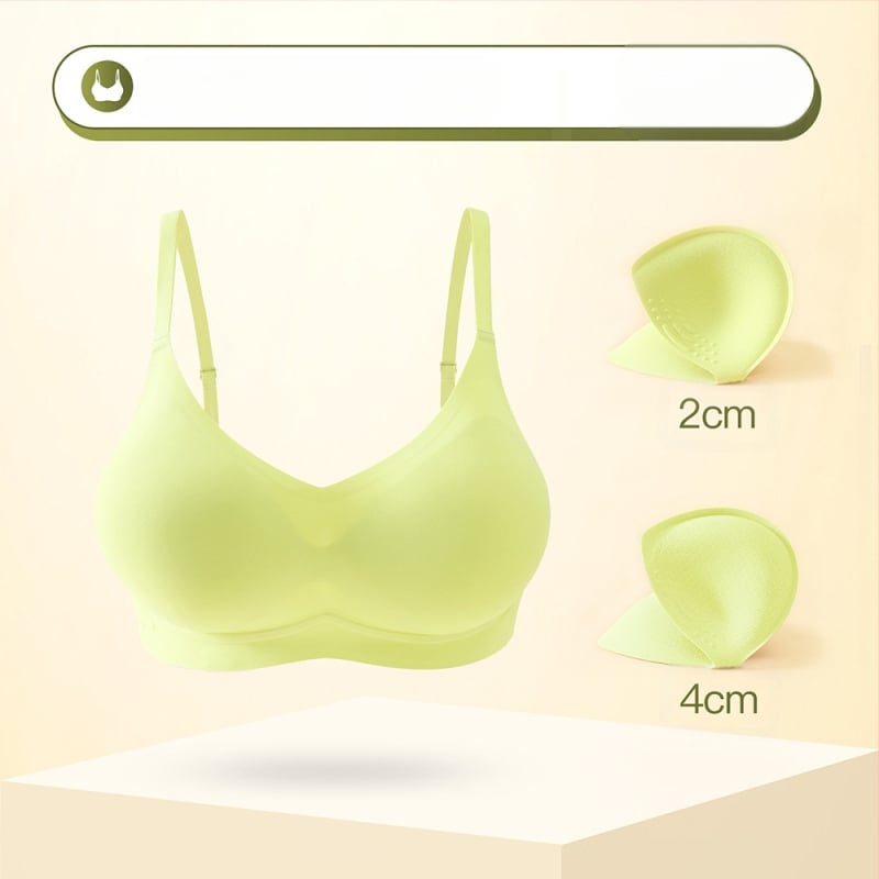 Bevielė Push-Up liemenėlė — audinys: nailonas; įdėklas: nailonas; plonos formos kaušės; fiksuoti dvigubi petnešėliai; nugaros užsegimas su keturiais kabliukais