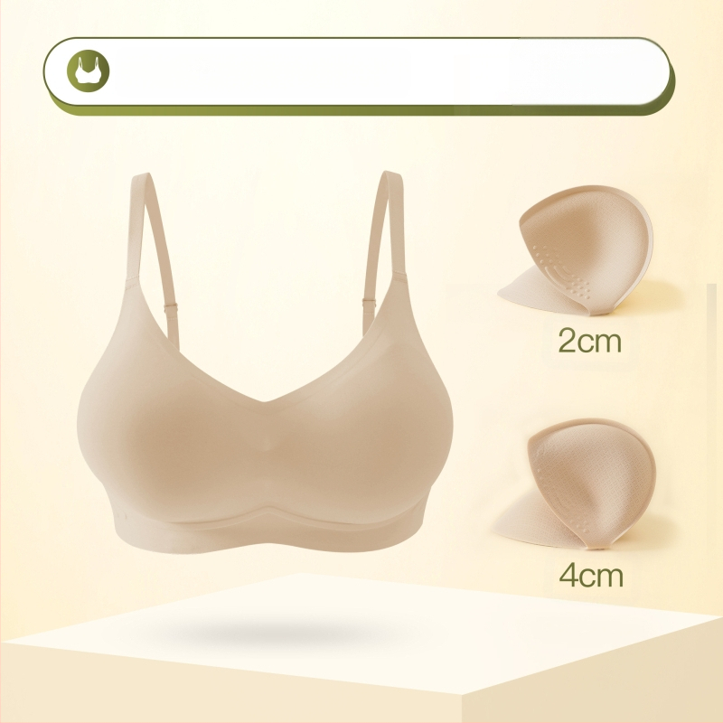 Bevielė Push-Up liemenėlė — audinys: nailonas; įdėklas: nailonas; plonos formos kaušės; fiksuoti dvigubi petnešėliai; nugaros užsegimas su keturiais kabliukais