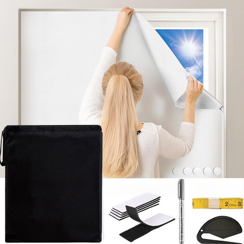 Enterprise Rui dengta audinio užuolaida, sidabro danga, 100% visiškas užtamsinimas, nešiojama kelioninė užuolaida, šiuolaikinis minimalistinis dizainas