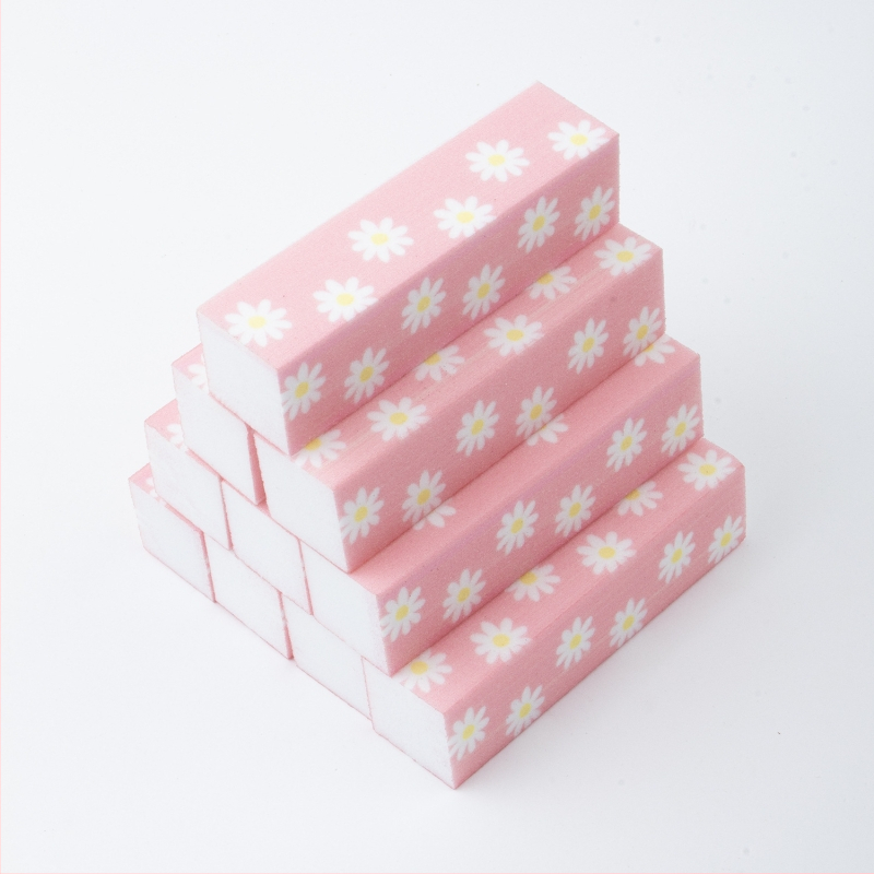 Nagų failų rinkinys – 10 kubelių iš plastikinės kempinės, grubus šlifavimo paviršius, daugiakryptis dizainas (Prekės ženklas: Cute Armor; Medžiaga: plastikas, kempinė)