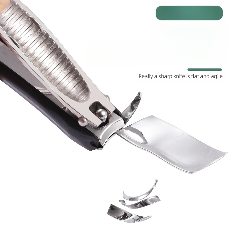 Clește de unghii în formă de cicadă, deschidere mare plată, anti-stropire, oțel inoxidabil, pentru uz casnic