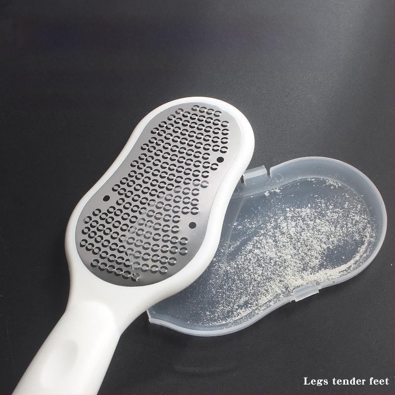 NEWI Λίμα ποδιού από ανοξείδωτο χάλυβα και πλαστικό – οβάλ λίμα λείανσης, με θήκη αποθήκευσης, 100 τεμάχια σε PP αυτοκόλλητη σακούλα