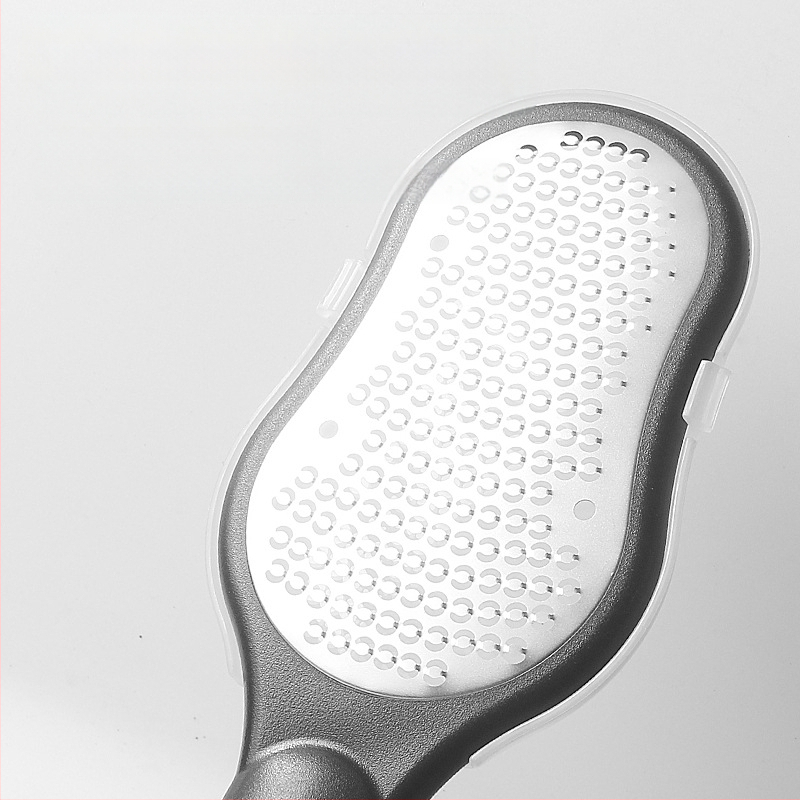 NEWI Λίμα ποδιού από ανοξείδωτο χάλυβα και πλαστικό – οβάλ λίμα λείανσης, με θήκη αποθήκευσης, 100 τεμάχια σε PP αυτοκόλλητη σακούλα