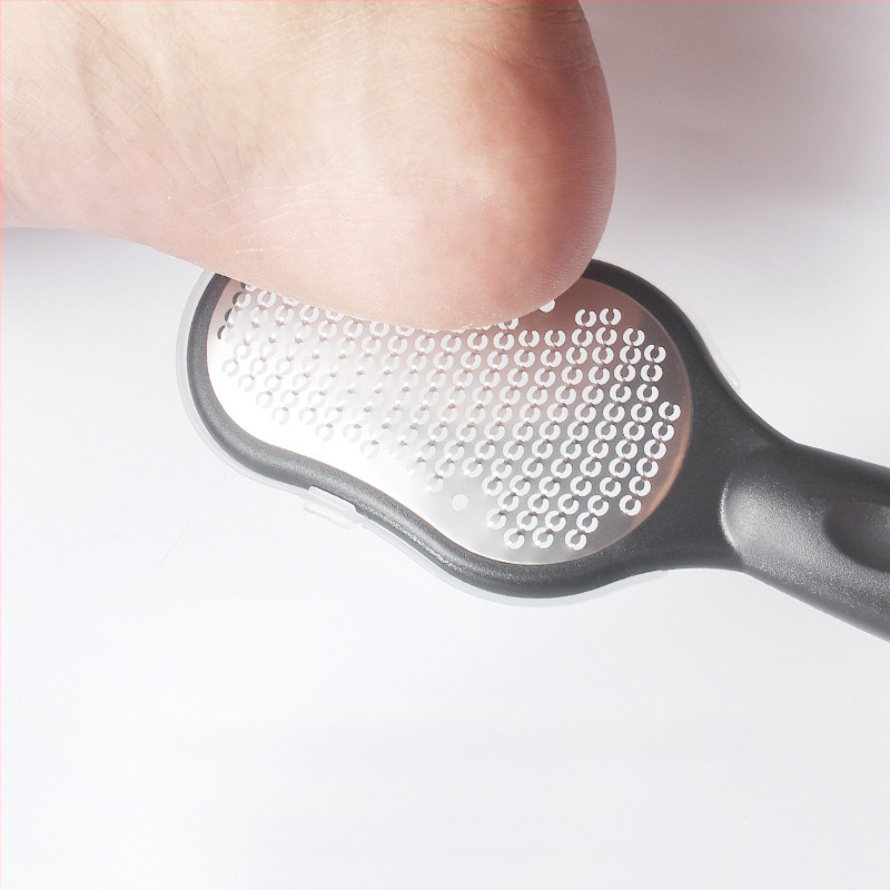 NEWI Λίμα ποδιού από ανοξείδωτο χάλυβα και πλαστικό – οβάλ λίμα λείανσης, με θήκη αποθήκευσης, 100 τεμάχια σε PP αυτοκόλλητη σακούλα