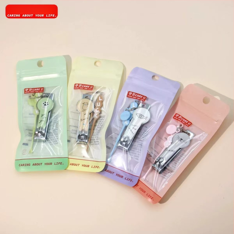 Klešta za nokte s plosnim otvorom i žličicom za uho, prijenosni alat za kućnu njegu noktiju, Shouer