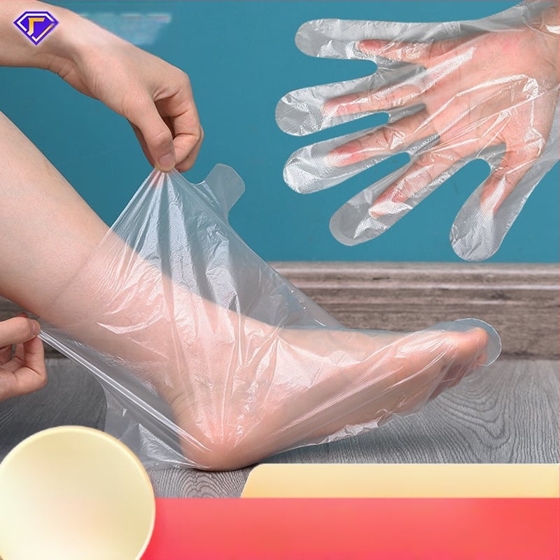 Vienkartinis PE kaukės dangtelis rankai ir kojai odos priežiūrai