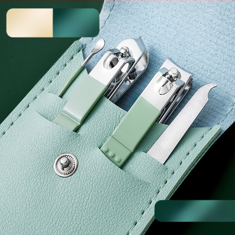 Cool Shun nagų kirpimo rinkinys – nerūdijančio plieno manikiūro rinkinys su plokščiais ir įstrižais kirpimo įrankiais, įtrauktas ausies šaukštelis suaugusiems