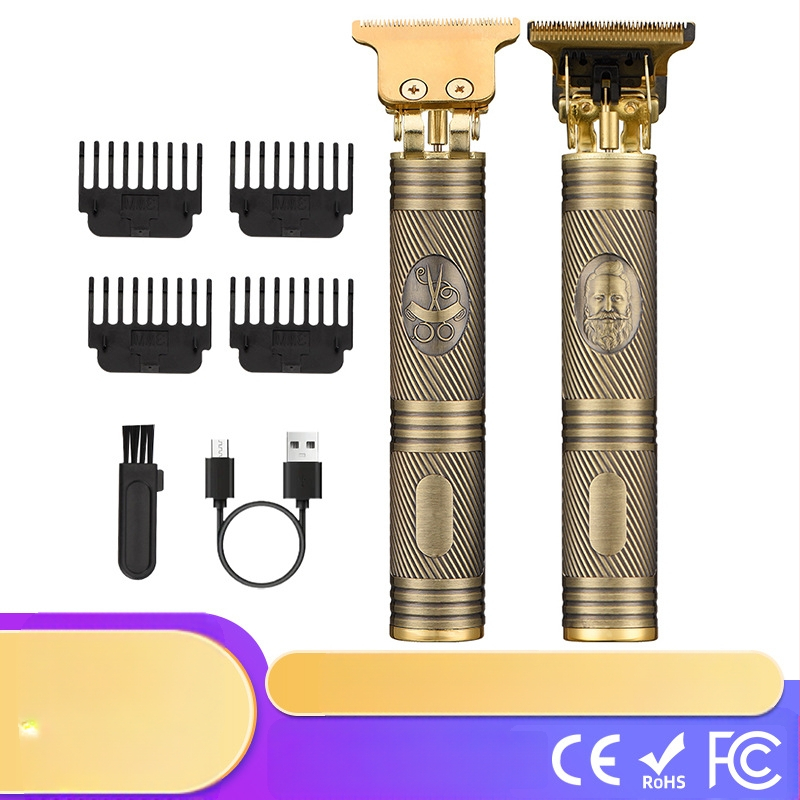 Elektrinis plaukų kirpimo prietaisas su įmontuota baterija 500–800 mAh, USB maitinimas, nerūdijančio plieno peiliukai, veikimo laikas 1–3 valandos