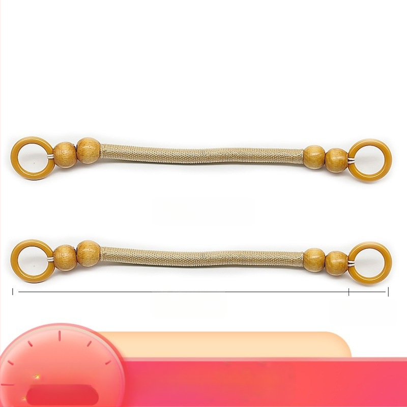 DIY rankinės laikiklis su nailono virve ir mediniais karoliukais – atsparus dilimui, vienos spalvos raštas, 2024 m. pavasaris, licencijuota privata etiketė